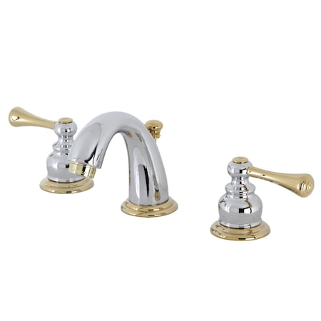 Kingston Brass KB914BL Vintage Widespread Bathroom Faucet, Chrm/Brass KB914BL